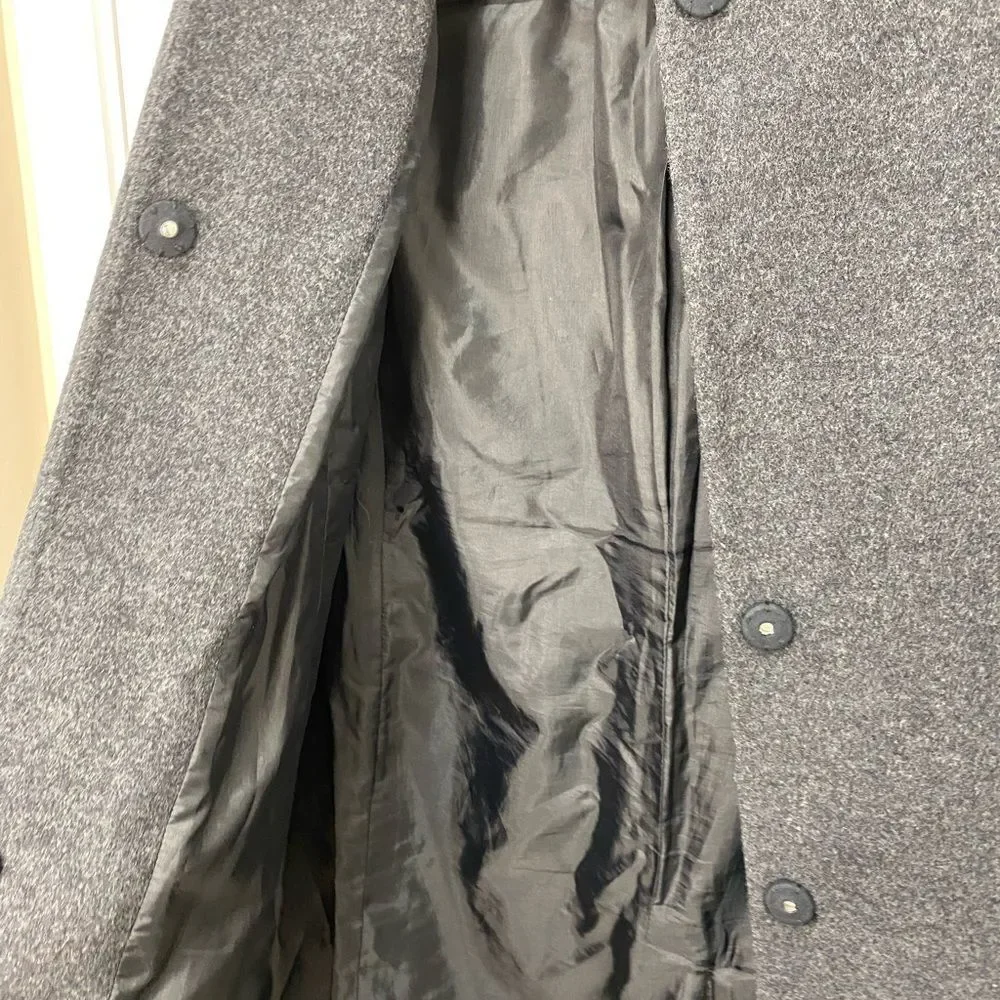 Madewell grey button front peacoat, size x small - Picture 10 of 16